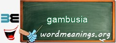 WordMeaning blackboard for gambusia